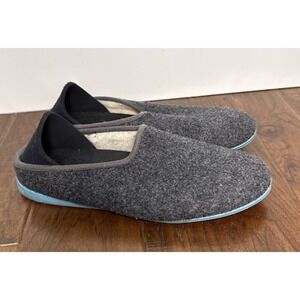 Mahabis Slippers Mens 9.5/10‎ EU 43 Classic Gray Wool Felt Clogs Removable Sole